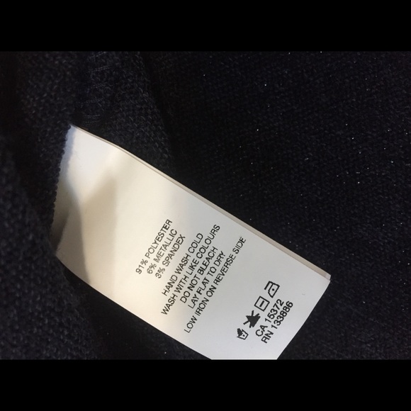 Navy Striped Dolman Oversized cropped sweater SM - Picture 7 of 9